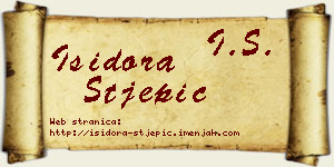 Isidora Stjepić vizit kartica